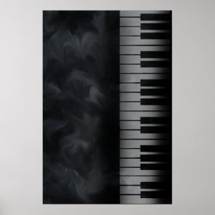 piano keys keyboard poster