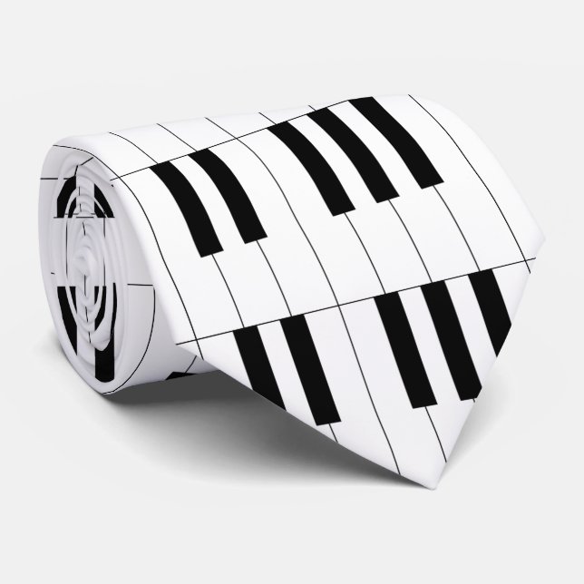Piano Keys Keyboard Tie (Rolled)