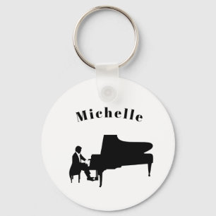 Piano keys keychain for kids, pianist or teacher