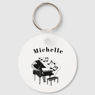 Piano keys keychain for kids, pianist or teacher