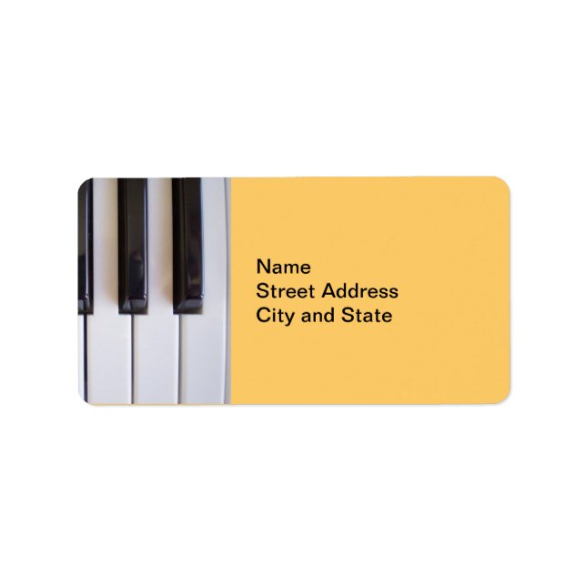Piano Keys Label (Front)