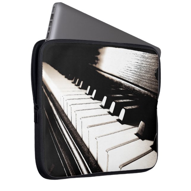 Piano Keys Laptop Sleeve (Front Right)
