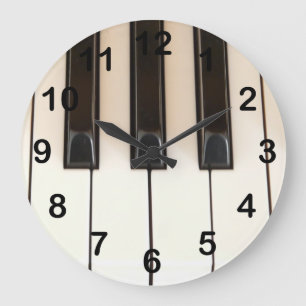 Piano Keys Large Clock