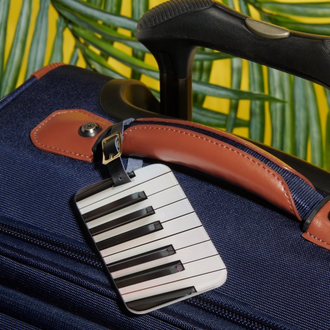 Piano Keys Luggage Tag (Front Insitu 1)