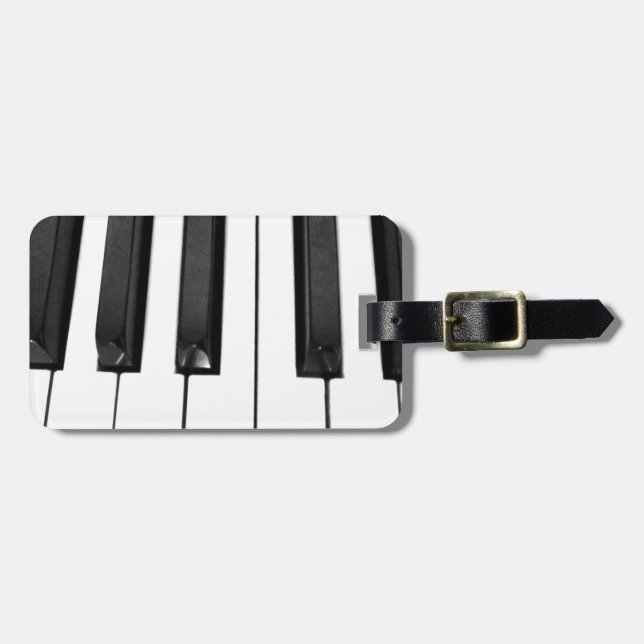 Piano keys luggage tag (Front Horizontal)