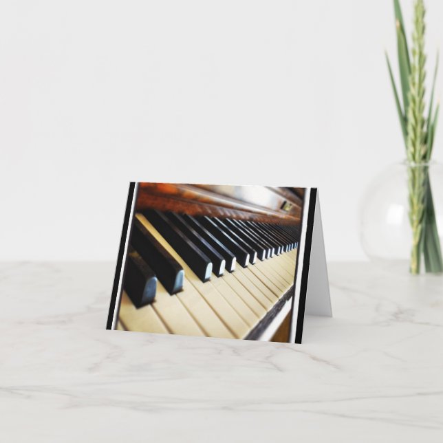 Piano Keys Music Gifts Notecards (Front)