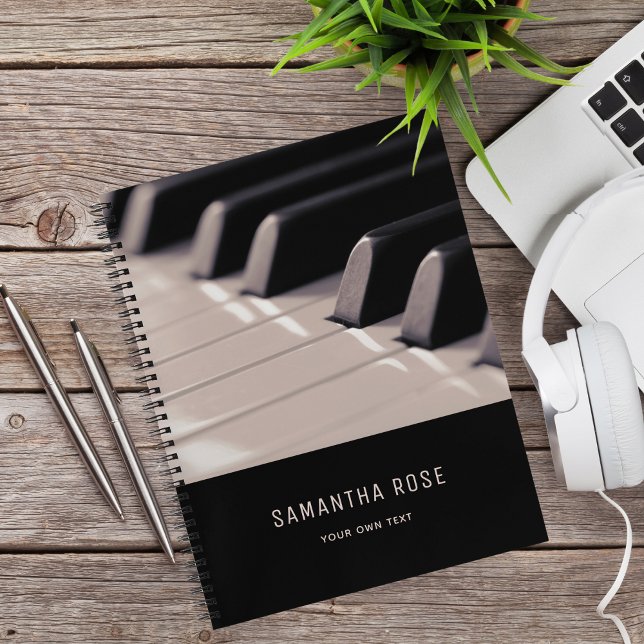 Piano Keys Music Teacher Classy Elegant Notebook (Creator Uploaded)
