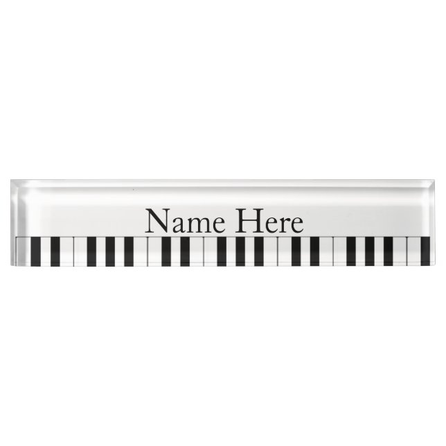 Piano Keys Nameplate (Front)