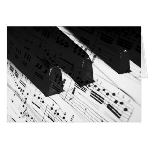 Piano Keys&Notes Blank Greeting/Note Card