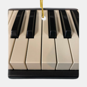 Piano Keys on a Christmas Ornament