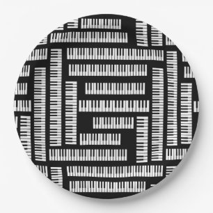 Piano Keys Paper Plate