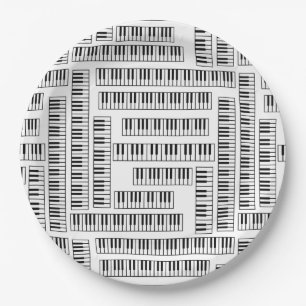 Piano Keys Paper Plate