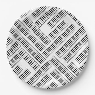 Piano Keys Paper Plate
