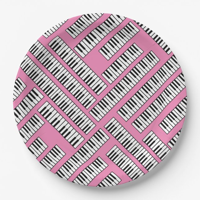 Piano Keys Paper Plate (Front)