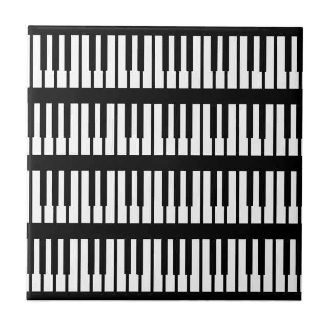 Piano Keys Pattern Ceramic Tile (Front)