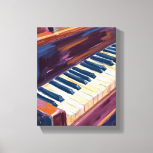 Piano Keys Pianist Painting Canvas Print