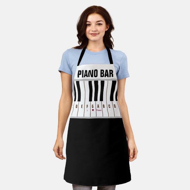 Piano keys Piano Bar  Apron (Worn)