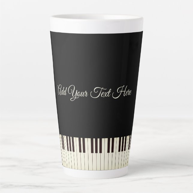 Piano Keys Piano Latte Mug (Front)