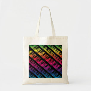 Piano Keys Rainbow Of Colour Tote Bag