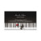 Piano Keys Red Rose Music business card