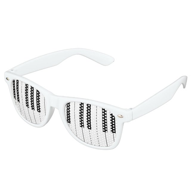 Piano Keys Retro Sunglasses (Angled)