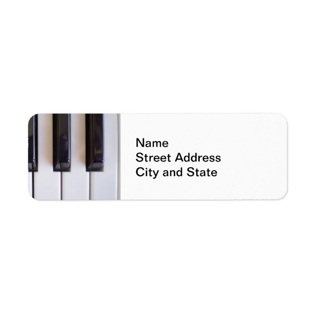 Piano Keys Return Address Label (Front)