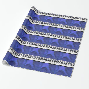 Piano Keys Sheet Music Modern Twist Wrapping Paper