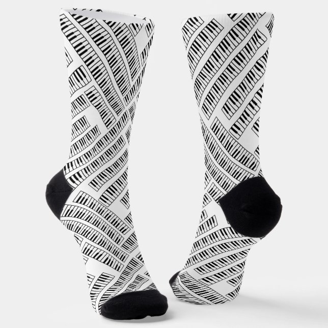 Piano Keys Socks (Angled)