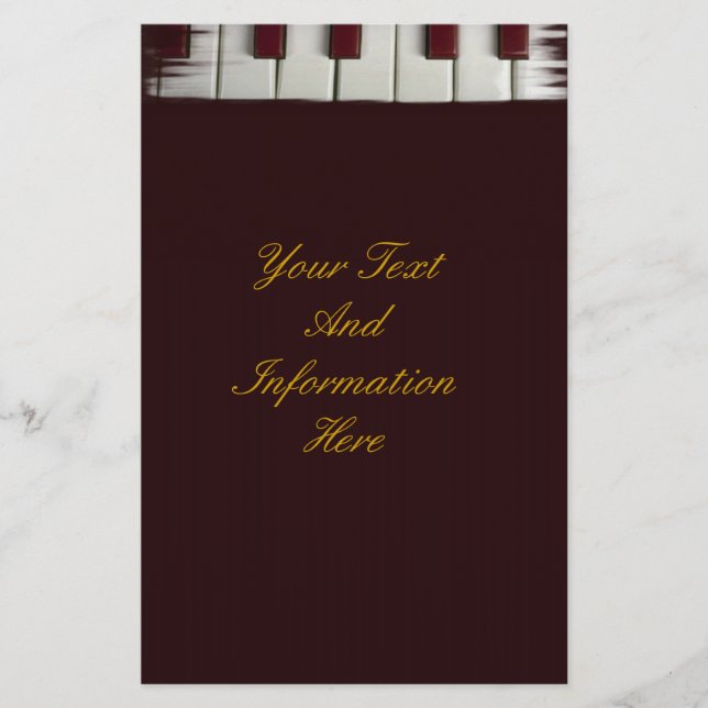 Piano Keys Stationery (Front)