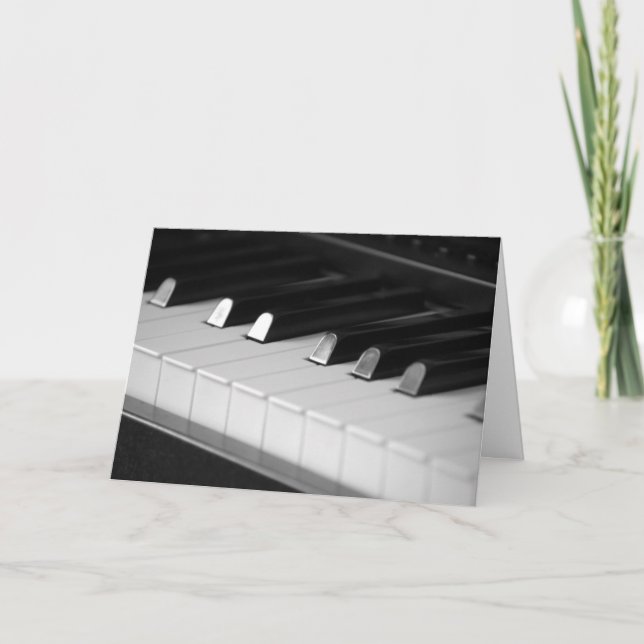 Piano keys thank you card (Front)