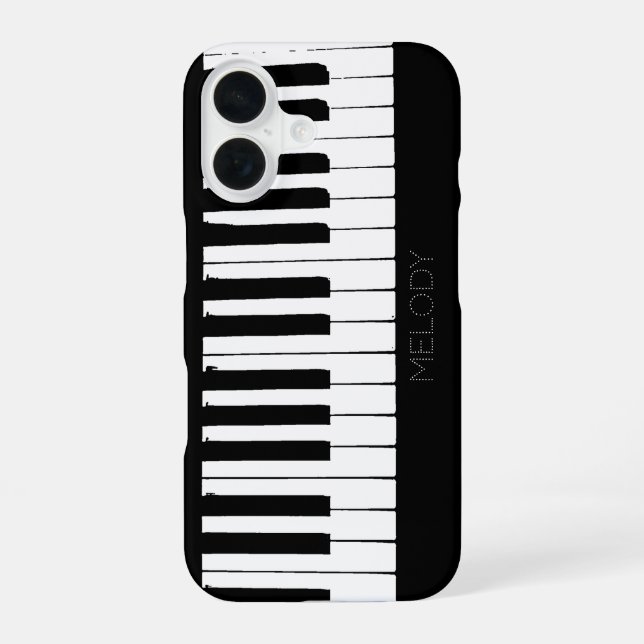 Piano Keys | Vertical | Customisable iPhone 16 Case (Back)