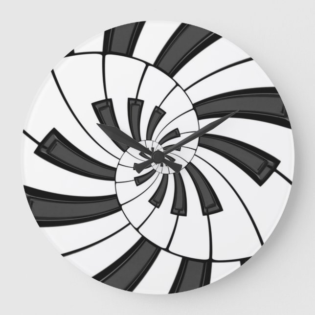 Piano Keys Wall Clock (Front)