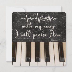 Piano Keys with Psalms Bible Verse Quote