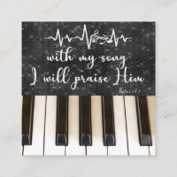 Piano Keys with Psalms Bible Verse Quote