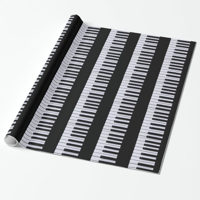 Piano Keys Wrapping Paper (Unrolled)