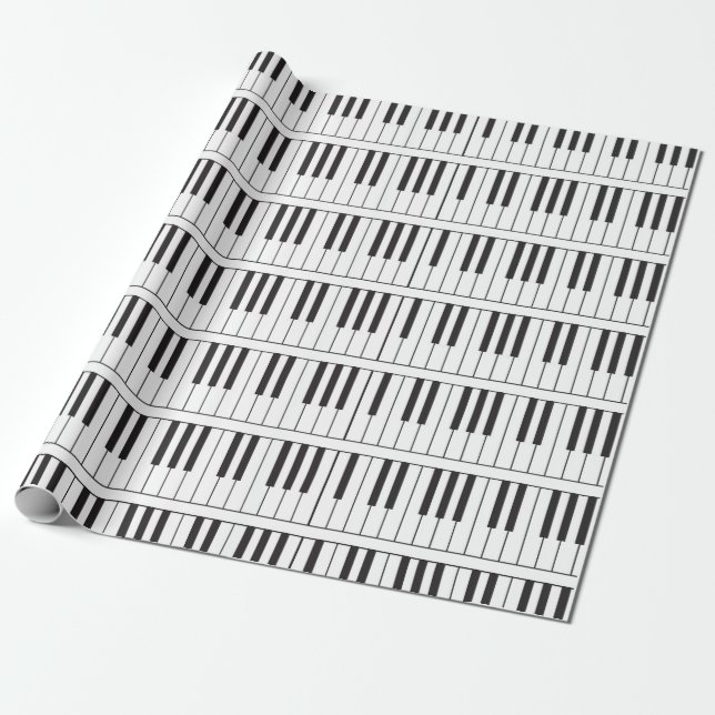 Piano Keys Wrapping Paper (Unrolled)