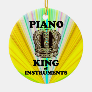Piano King of Instruments Ceramic Ornament