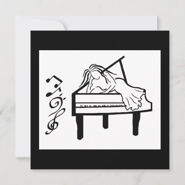Piano Lady Card (Front)