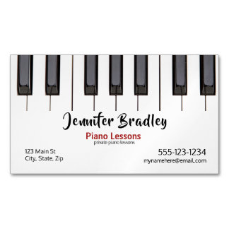 Piano Lesson Business Magnetic Business Card