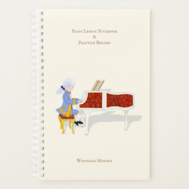 Piano Lesson & Practice Record Personalised Planner (Front)