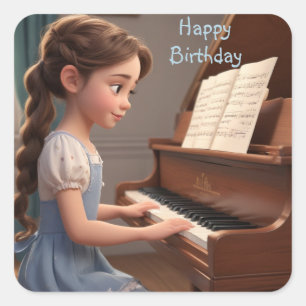 Piano Lesson Square Sticker