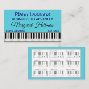 Piano Lessons Business Card
