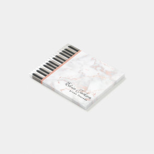 piano lessons design post-it notes