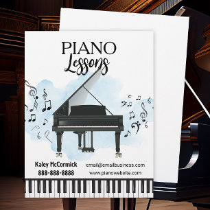 Piano Lessons Music Flyer