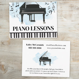 Piano Lessons Music Flyer Postcard
