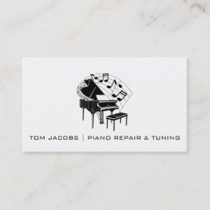 Piano Lessons, Piano tuning and repa Business Card