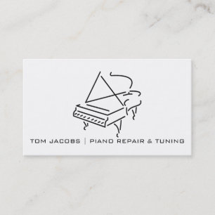 Piano Lessons, Piano tuning and repair Business Card