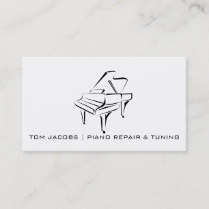 Piano Lessons, Piano tuning and repair Business Card