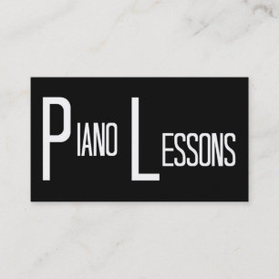 Piano Lessons Word Business Card