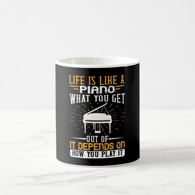 Piano - Life Is Like A Piano Coffee Mug (Center)
